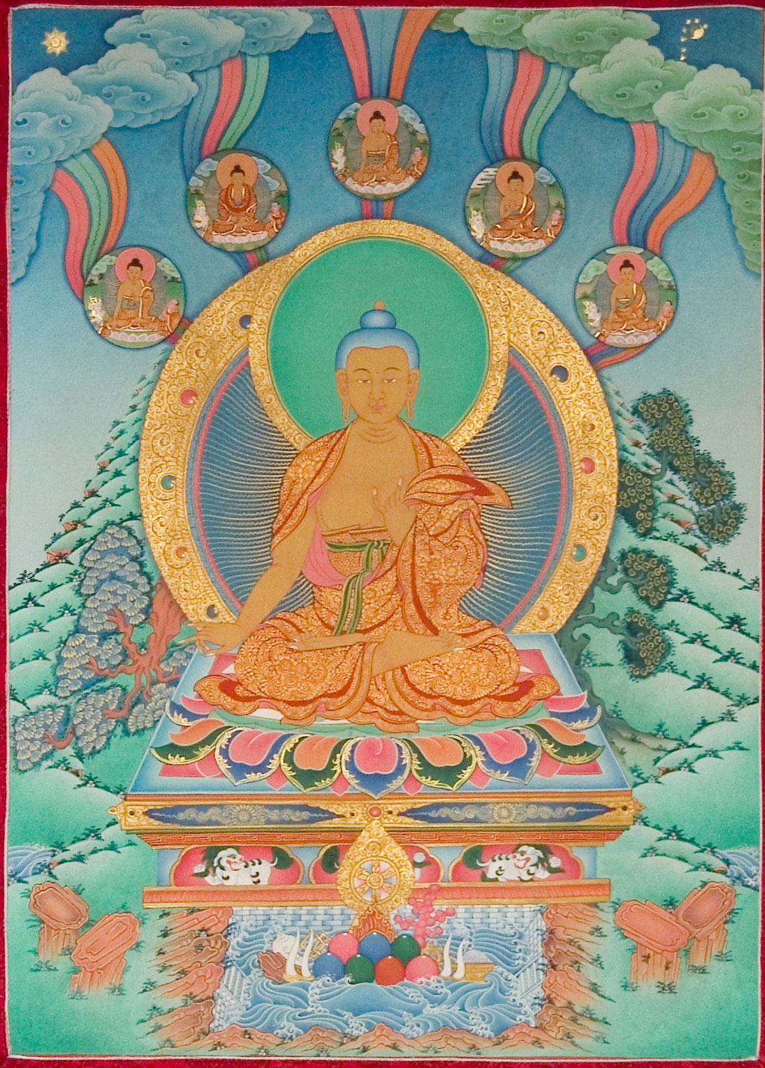 Будда Шакьямуни буддистская танка (thankas)
