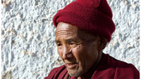 Последний монах в Базго (Basgo Gompa). Ладакх